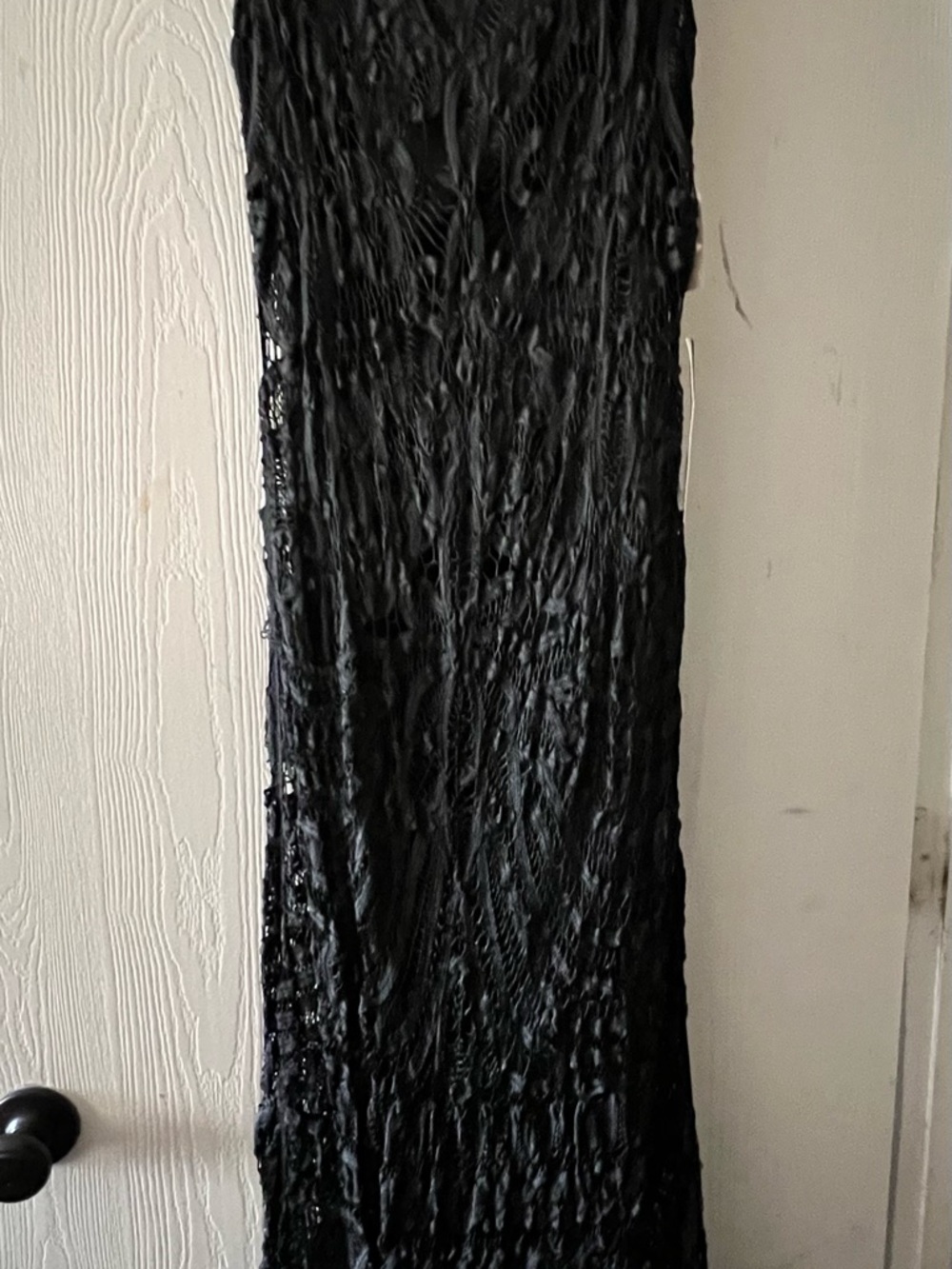Black formal lace dress